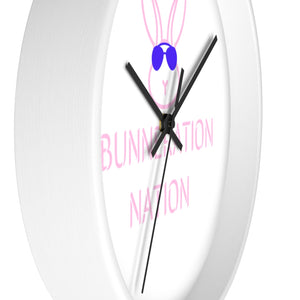 Bunneration Nation Wall Clock (in Pastel-Pink)