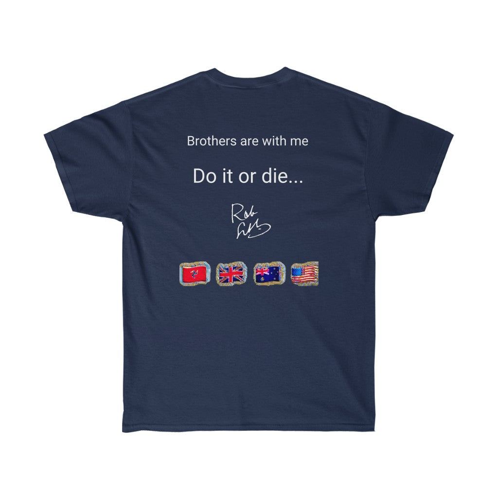 Legacy by KTT Ultra Cotton Robin Gibb 50 St. Cat’s ‘Sydney  Brothers & I...Do It Or Die” T-Shirt in Both Men’s & Women’s Sizes