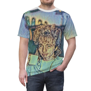 LEGACY by KTT Robin Gibb 'Cuppa Print' Abstract Art Unisex AOP Cut & Sew Tee (Blue Version)