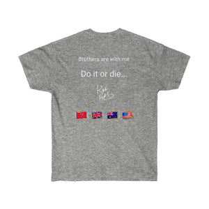 Legacy by KTT Ultra Cotton Robin Gibb 50 St. Cat’s ‘Sydney  Brothers & I...Do It Or Die” T-Shirt in Both Men’s & Women’s Sizes