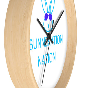 Bunneration Nation Wall Clock (in Sky-Blue)