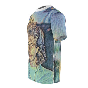 LEGACY by KTT Robin Gibb 'Cuppa Print' Abstract Art Unisex AOP Cut & Sew Tee (Blue Version)