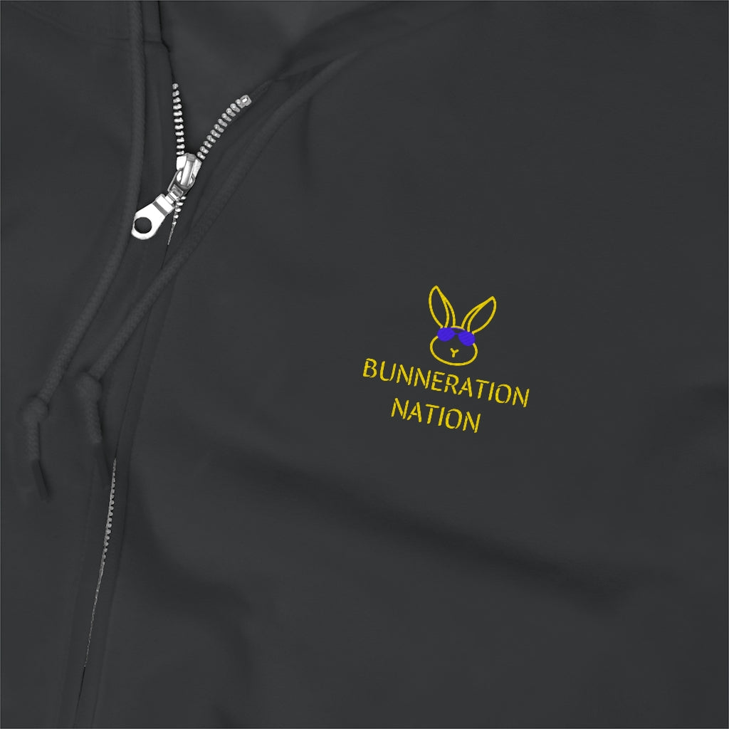 BUNNERATION NATION by KTT LEGACY Zip-Up Hooded Sweater - Plus Sizes Available -