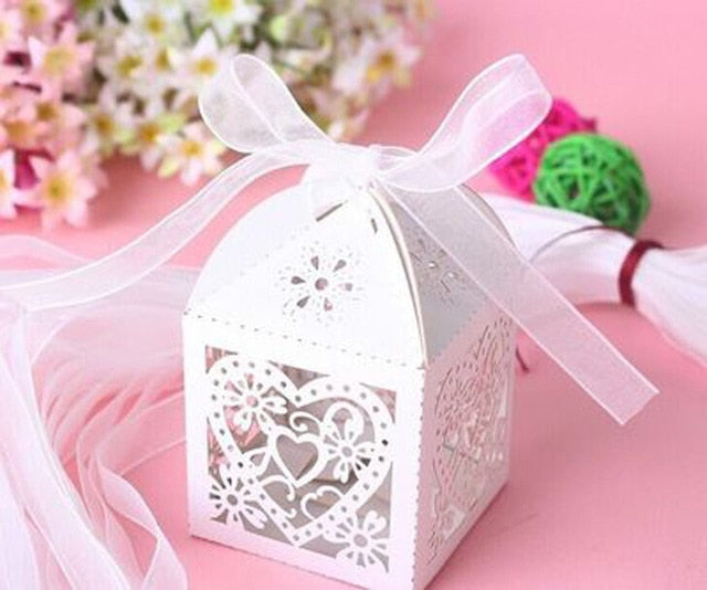 KTT LEGACY Mini Paper Party Favour Gift-Boxes, Perfect for Weddings, Baby-Showers, Gender-Reveals, Etc (100 Pieces Per Lot)