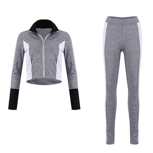 Two-Piece Loungewear Tracksuit in Either Dark Grey or Blue - FREE SHIPPING -