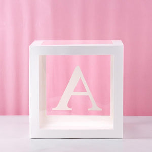 Alphabet Name Box's for Baby Showers, Weddings, Birthdays Etc with Macaron & Latex Balloon Fillers Available - FREE SHIPPING