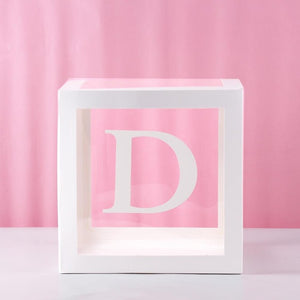 Alphabet Name Box's for Baby Showers, Weddings, Birthdays Etc with Macaron & Latex Balloon Fillers Available - FREE SHIPPING