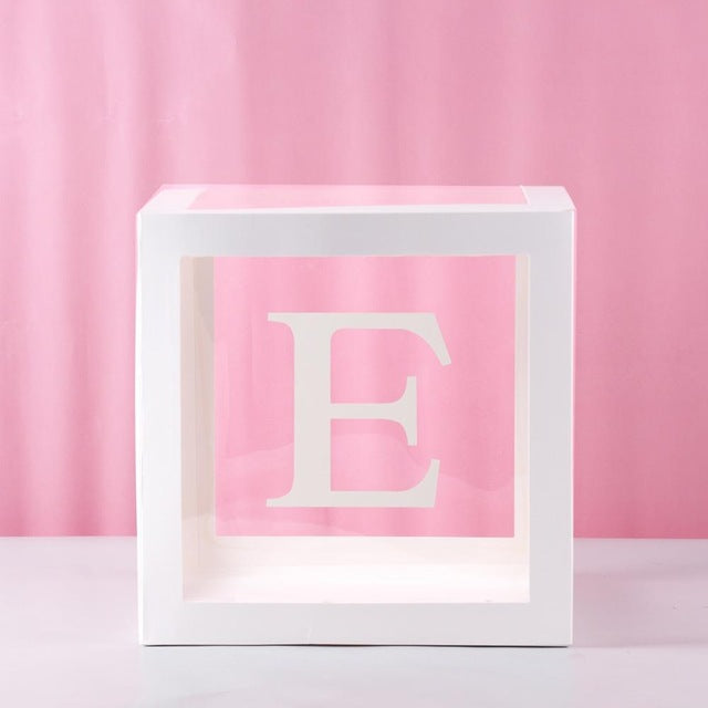 Alphabet Name Box's for Baby Showers, Weddings, Birthdays Etc with Macaron & Latex Balloon Fillers Available - FREE SHIPPING