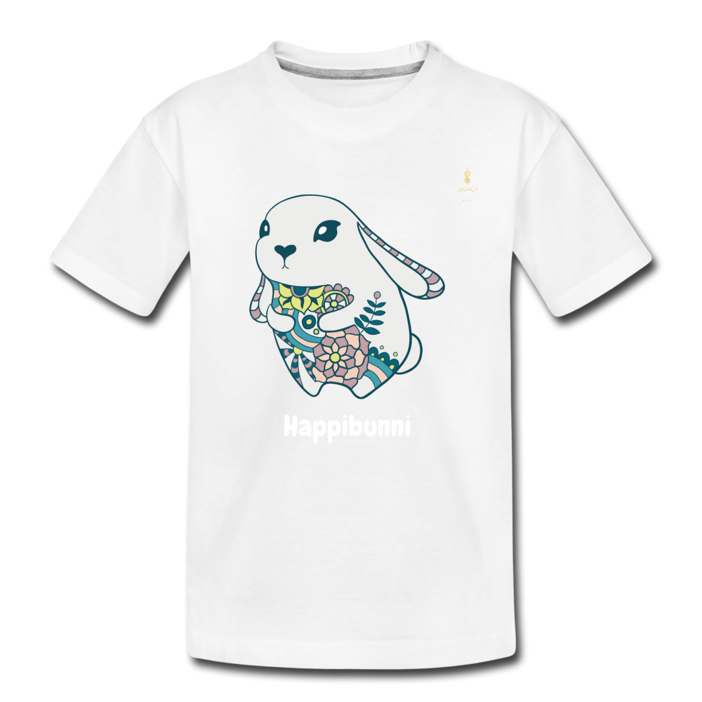 LEGACY by KTT 'Bunneration Nation' Premium Organic T-Shirt for Toddlers (of the new 'Bunni' Collection) - white