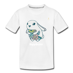 LEGACY by KTT 'Bunneration Nation' Premium Organic T-Shirt for Toddlers (of the new 'Bunni' Collection) - white