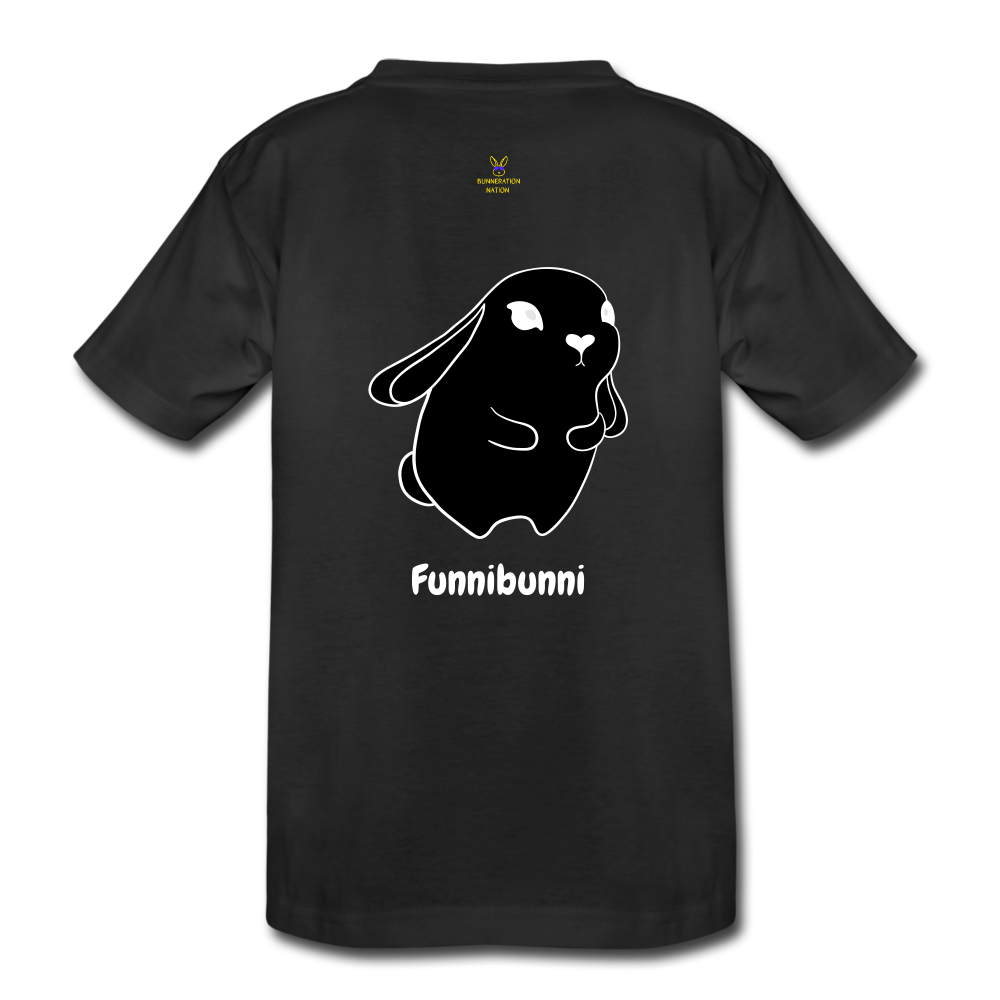 LEGACY by KTT 'Bunneration Nation' Premium Organic T-Shirt for Toddlers (of the new 'Bunni' Collection) - black