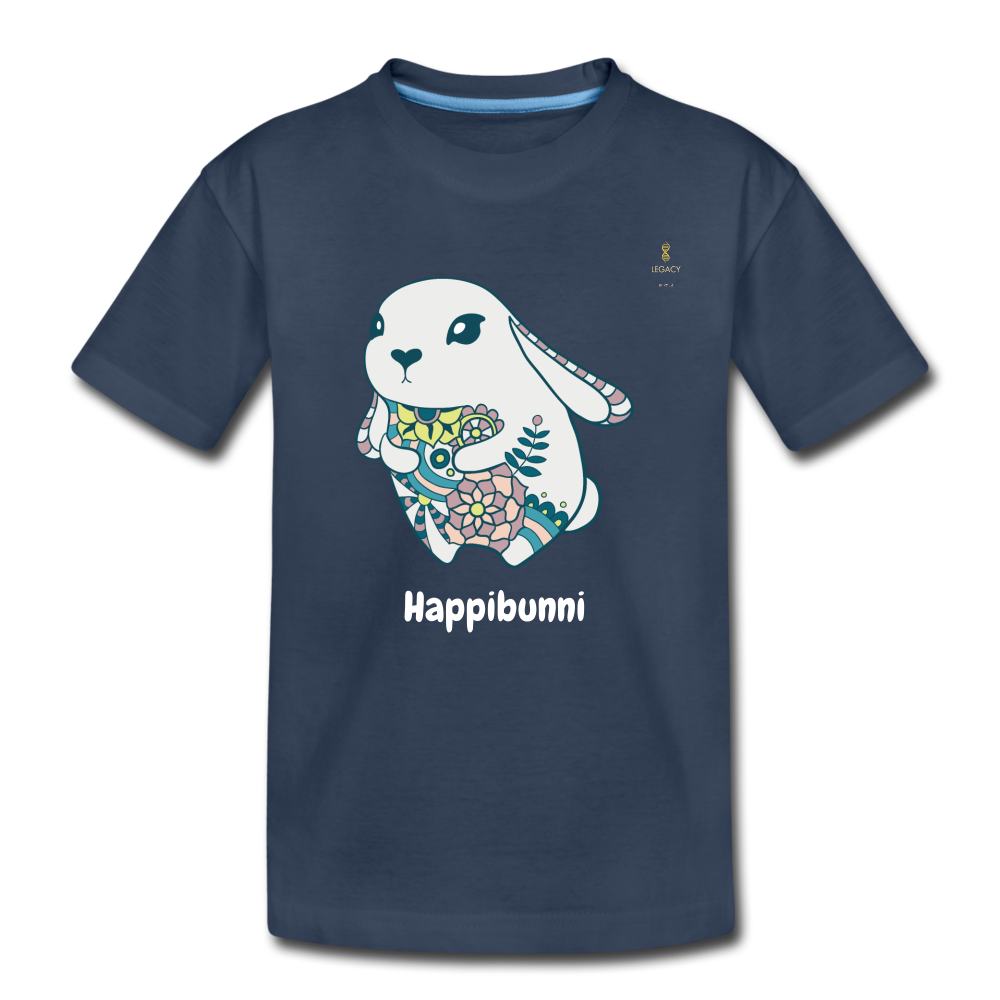 LEGACY by KTT 'Bunneration Nation' Premium Organic T-Shirt for Toddlers (of the new 'Bunni' Collection) - navy