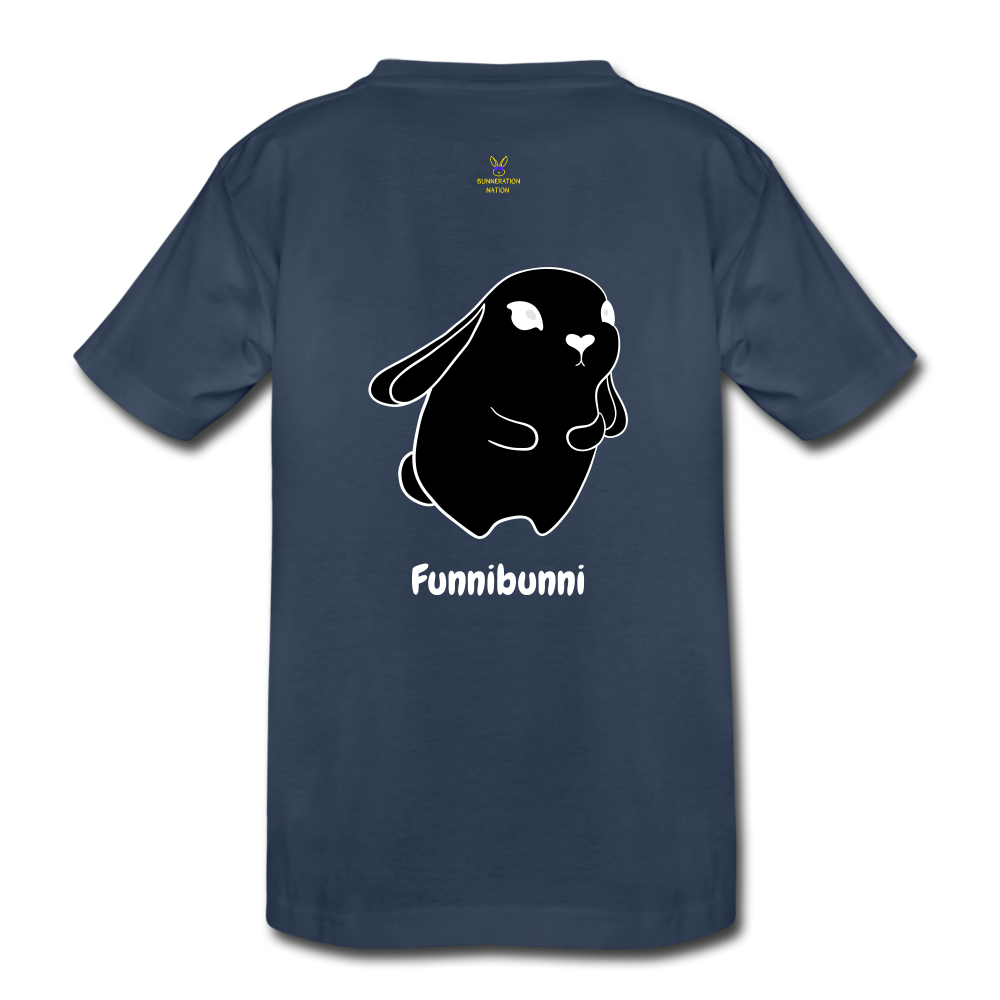 LEGACY by KTT 'Bunneration Nation' Premium Organic T-Shirt for Toddlers (of the new 'Bunni' Collection) - navy