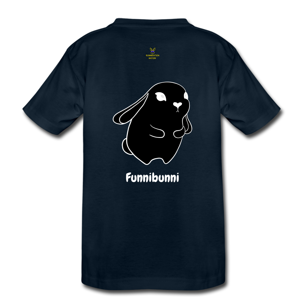 LEGACY by KTT 'Bunneration Nation' Premium Organic T-Shirt for Toddlers (of the new 'Bunni' Collection) - deep navy