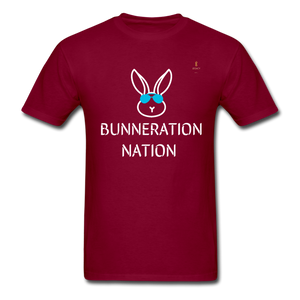 LEGACY by KTT's BUNNERATION NATION "Bunny Central" Men's T-Shirt - burgundy