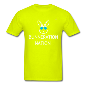 LEGACY by KTT's BUNNERATION NATION "Bunny Central" Men's T-Shirt - safety green